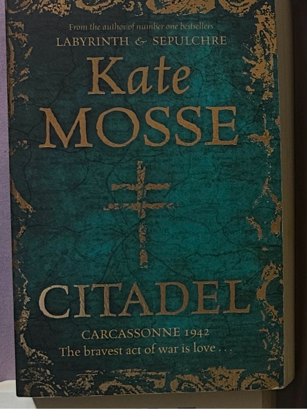 Citadel Decorative Book-Style Home Accent in Teal and Gold